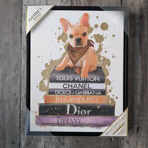 French Bulldog Luxury Fashion Wall Art, NEW, 14" x 11"